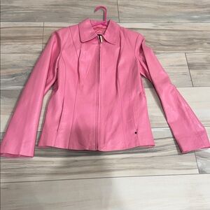 Black Rivet Women's Vibrant Pink Faux Leather Jacket | Size Small